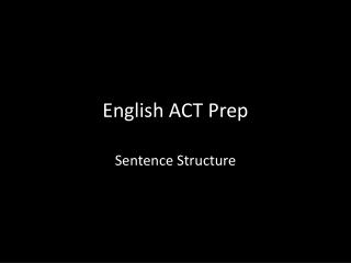 English ACT Prep