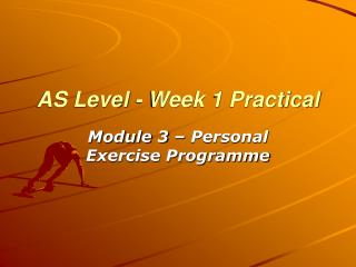 AS Level - Week 1 Practical
