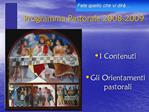 Programma Pastorale 2008-2009