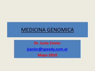 MEDICINA GENOMICA