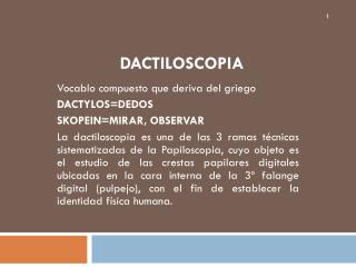 DACTILOSCOPIA