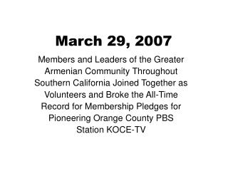 March 29, 2007