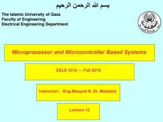 Microprocessor and Microcontroller Based Systems