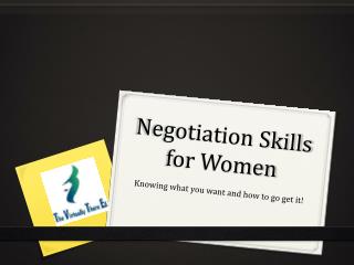 Negotiation Skills for Women