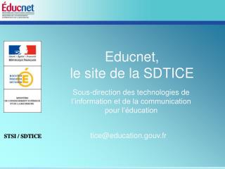 Educnet, le site de la SDTICE