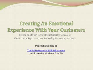 Creating An Emotional Experience With Your Customers