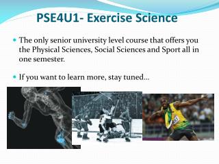 PSE4U1- Exercise Science