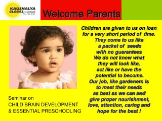 Welcome Parents