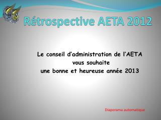 Rétrospective AETA 2012