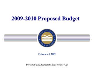 2009-2010 Proposed Budget
