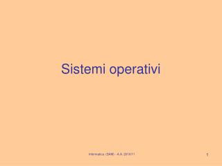 Sistemi operativi