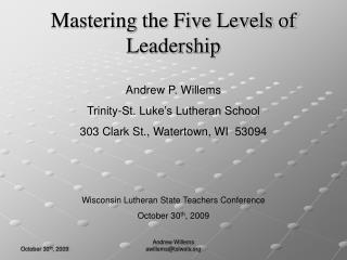 Mastering the Five Levels of Leadership