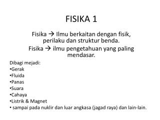 FISIKA 1
