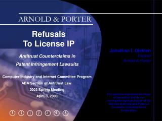 Refusals To License IP