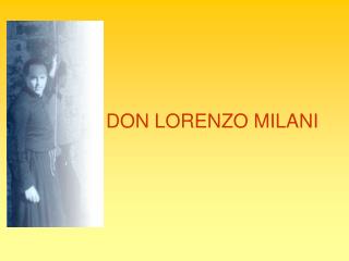 DON LORENZO MILANI