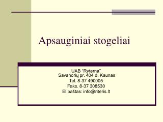 Apsauginiai stogeliai