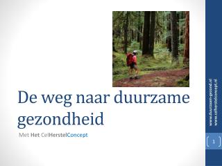 De weg naar duurzame gezondheid