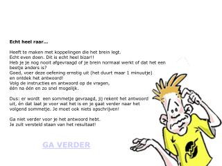 GA VERDER