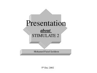 Presentation about STIMULATE 2