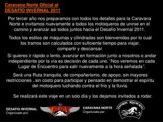 Caravana Norte Oficial al DESAFÍO INVERNAL 2011