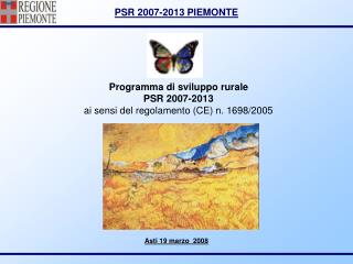 Programma di sviluppo rurale PSR 2007-2013 ai sensi del regolamento (CE) n. 1698/2005