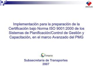 Subsecretaría de Transportes 2007