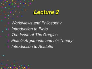 Lecture 2