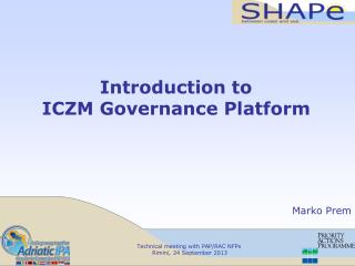 Introduction to ICZM Governance Platform