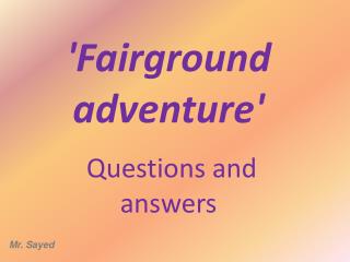 'Fairground adventure'