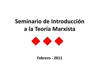 Seminario de Introducción a la Teoría Marxista