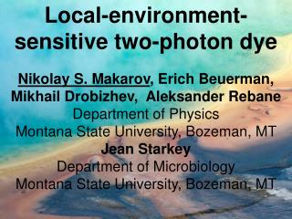 Local-environment-sensitive two-photon dye