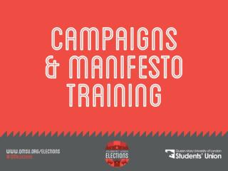 Campaign and Manifesto training