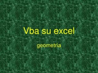 Vba su excel