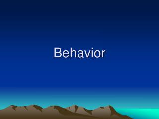 Behavior