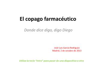 El copago farmacéutico