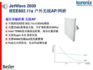 JetWave 2600 IEEE802.11a 户外无线 AP/ 网桥