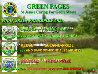 WHAT GREEN PRINCIPLES ARE: