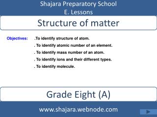 Shajara Preparatory School E. Lessons