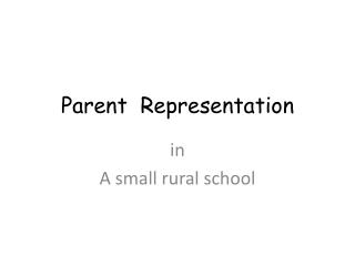 Parent Representation