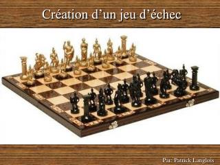 Création d’un jeu d’échec