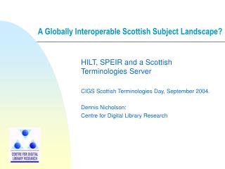 A Globally Interoperable Scottish Subject Landscape?