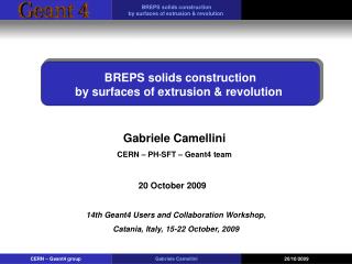 BREPS solids construction by surfaces of extrusion &amp; revolution
