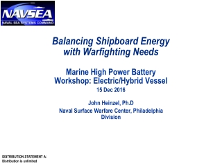 Balancing Shipboard Energy with Warfighting Needs