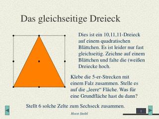 Das gleichseitige Dreieck