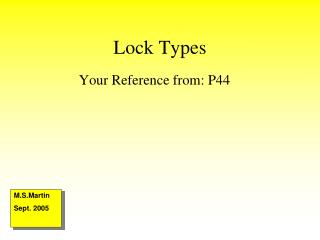 Lock Types