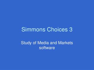 Simmons Choices 3