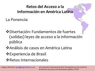Retos del Acceso a la Información en América Latina