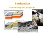 Earthquakes Physical Geology 11