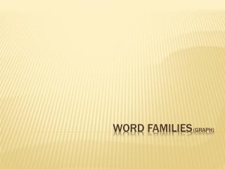 Word Families (Graph)