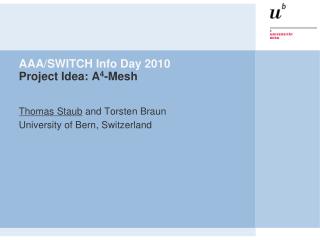 AAA/SWITCH Info Day 2010 Project Idea: A 4 -Mesh